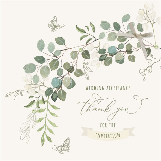 Wedding Acceptance Card - Besotted - Handcrafted Card Company