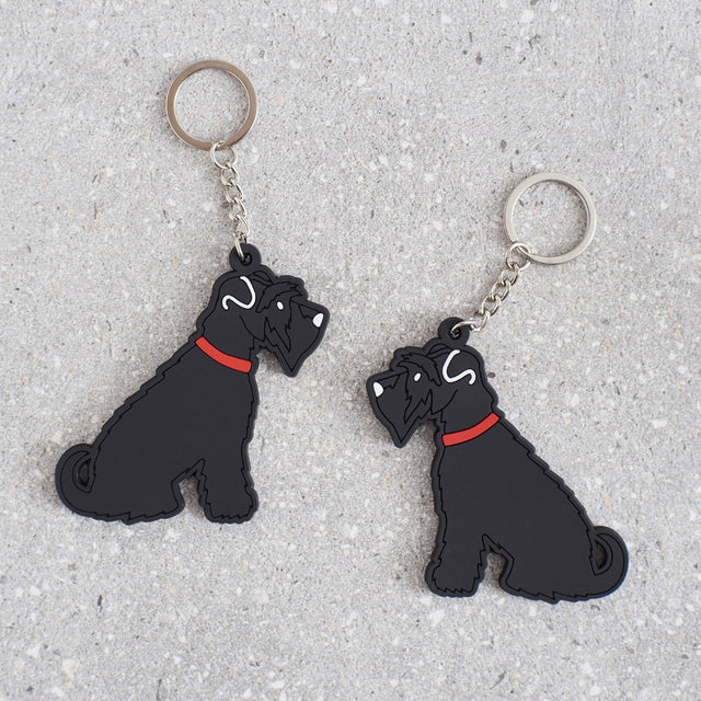 Black Schnauzer Dog Keyring - Sweet William