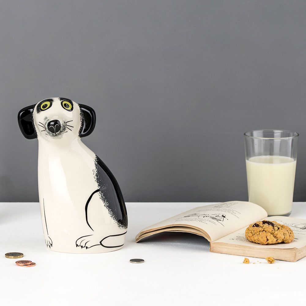 Black and White Scruffy Dog Money Box - Hannah Turner - Daisy Chain ...