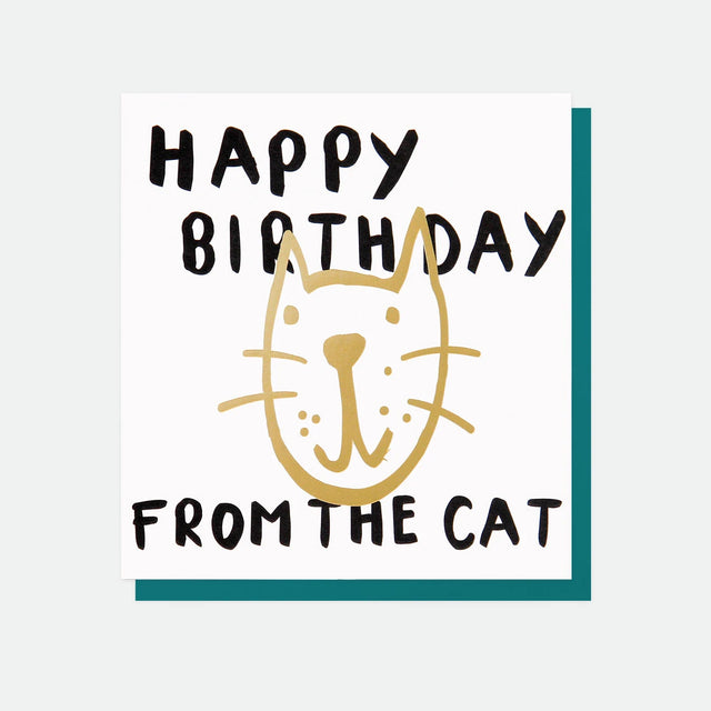 Happy Birthday From The Cat Birthday Card - Caroline Gardner
