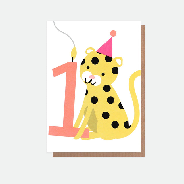 Leopard 1st Birthday Card - Caroline Gardner
