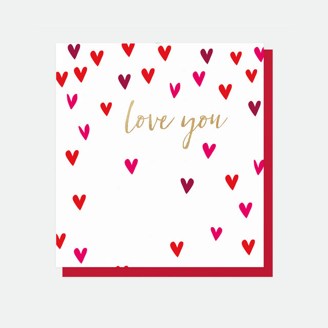 Love You Hearts Greeting Card - Caroline Gardner
