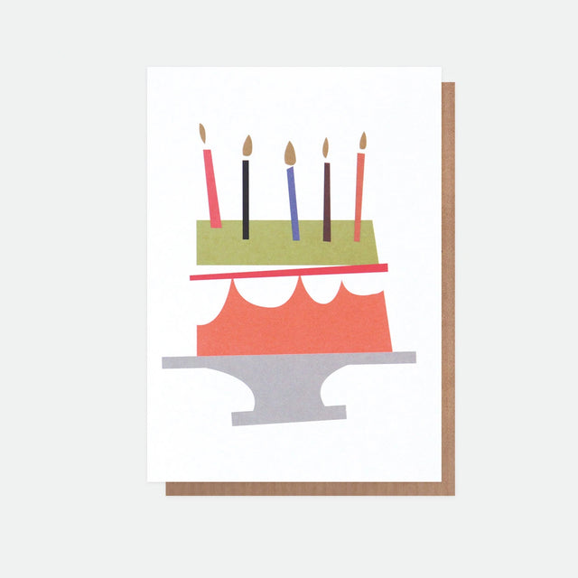 Neon Cake Birthday Card - Caroline Gardner