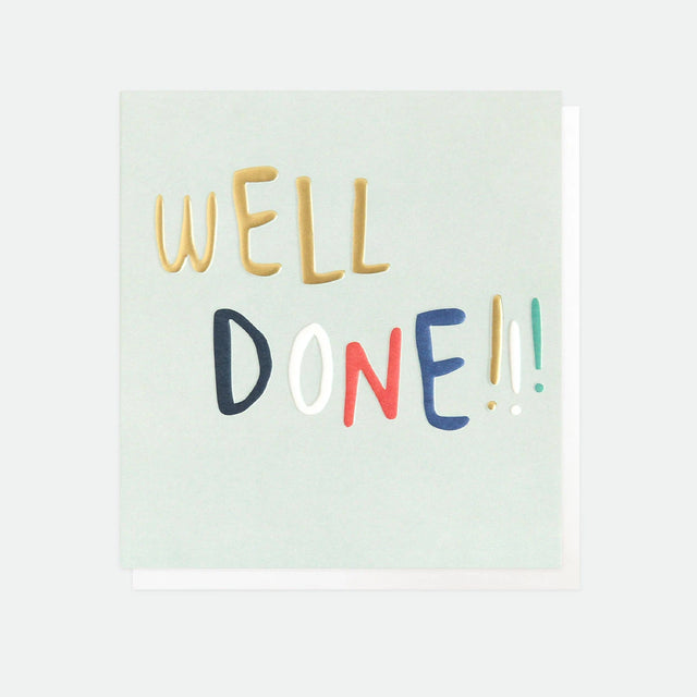 Well Done Greetings Card - Caroline Gardner