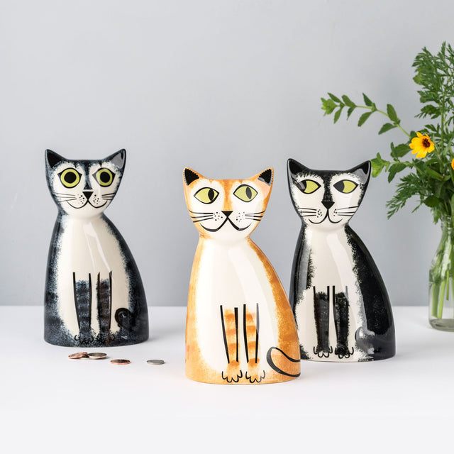 Ginger Tabby Cat Money Box