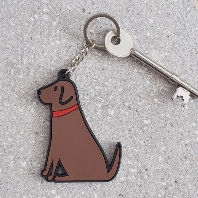 Chocolate Labrador Dog Keyring - Sweet William