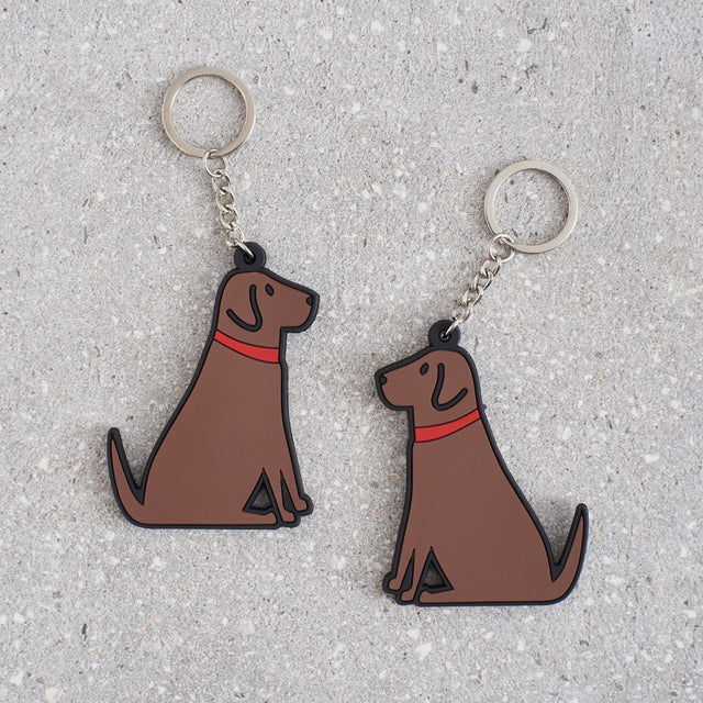Chocolate Labrador Dog Keyring - Sweet William