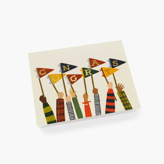 Congrats Pennants Greetings Card - Rifle Paper Co