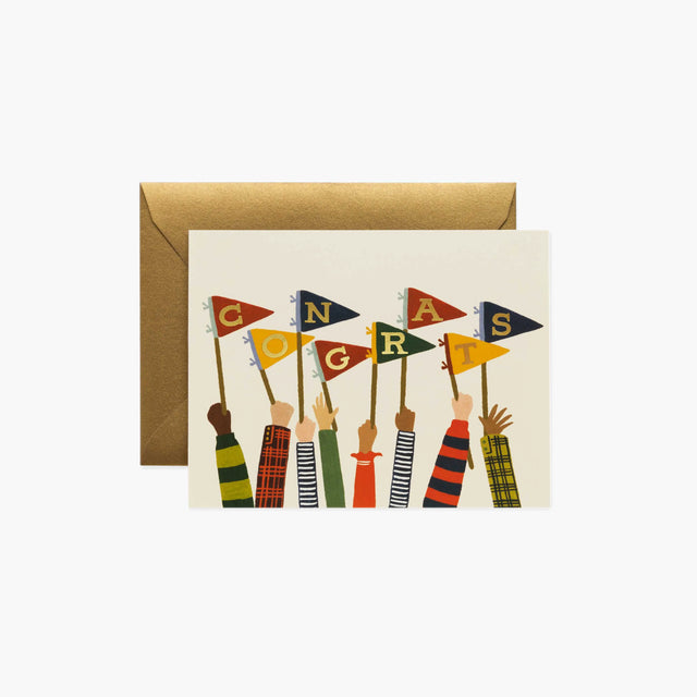 Congrats Pennants Greetings Card - Rifle Paper Co