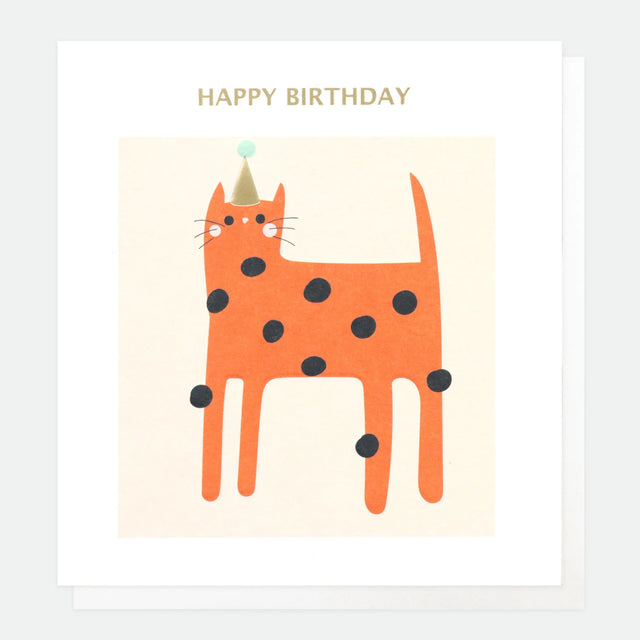 Happy Birthday Cat Card - Caroline Gardner