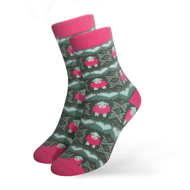 womens-pink-fair-isle-socks-the-herdy-company