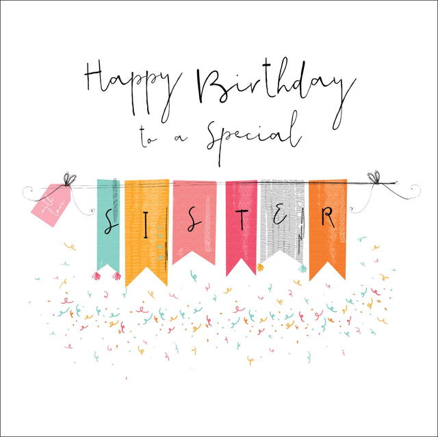 Special Sister Birthday Card - Hedgerow - Handcrafted Card Company