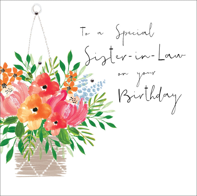 Special Sister-in-Law on your Birthday Card - Hedgerow - Handcrafted Card Company