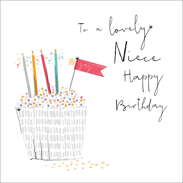 Lovely Niece Happy Birthday Card - Hedgerow - Handcrafted Card Company