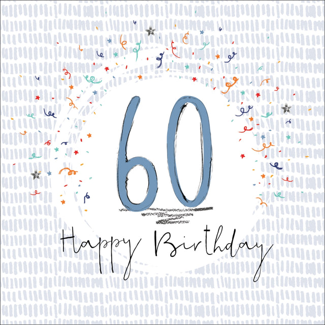 60th Birthday Confetti - Hedgerow Collection - Handcrafted Card Company