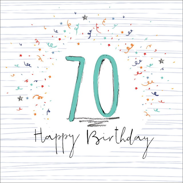 70th Birthday Confetti - Hedgerow Collection - Handcrafted Card Company