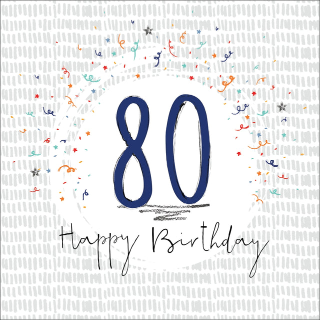 80th Birthday Confetti - Hedgerow Collection - Handcrafted Card Company