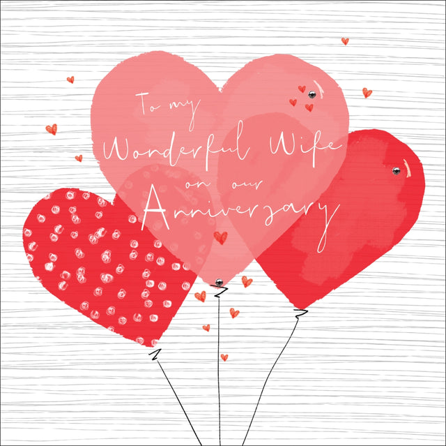 Wonderful Wife Anniversary - Hedgerow Collection - Handcrafted Card Company