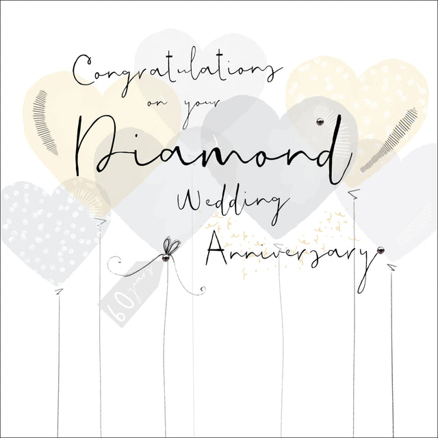 Diamond Wedding Anniversary - Hedgerow - Handcrafted Card Company