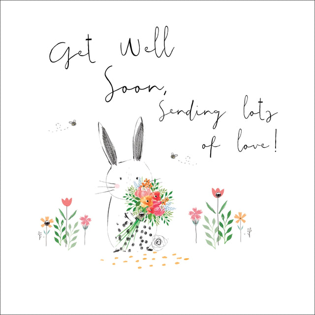 Get Well Soon Bunny - Hedgerow - Handcrafted Card Company
