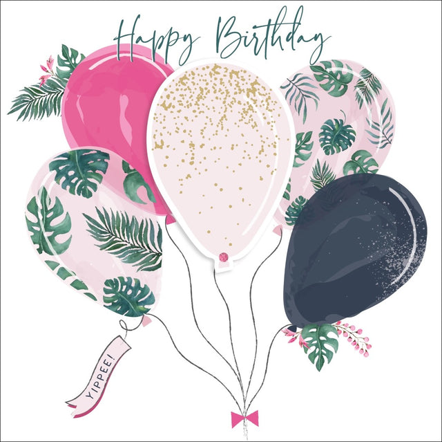 Happy Birthday Balloons Card - Morello - Handcrafted Card Company