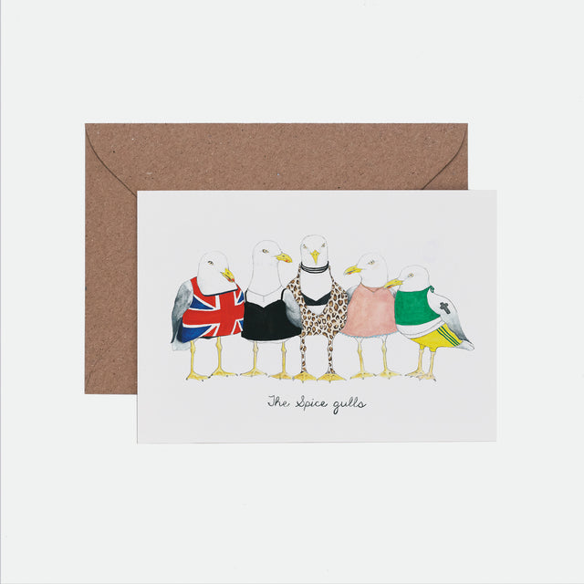 Spice Gulls Illustrated Greeting Card - Mister Peebles