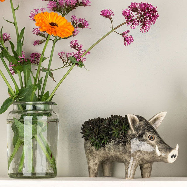 Wild Boar Ceramic Planter by Hannah Turner