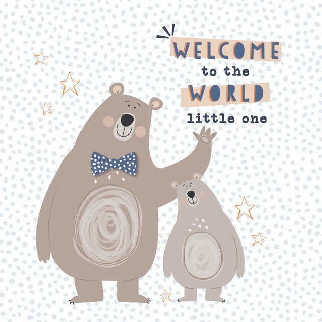 Welcome To The World Little One Card - Wild Adventures - Handcrafted Card Company