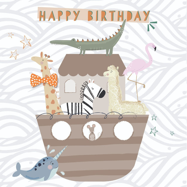 Noah's Ark Birthday - Wild Adventures - Handcrafted Card Company