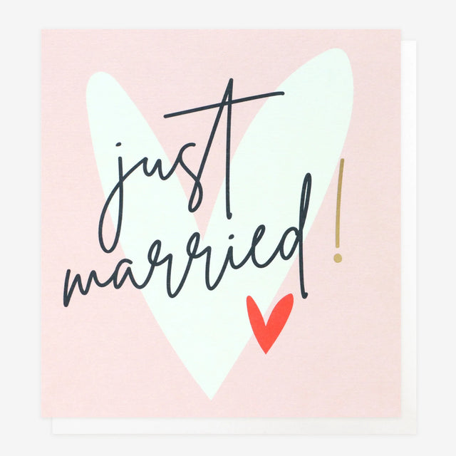 Just Married! Hearts Wedding Card - Caroline Gardner
