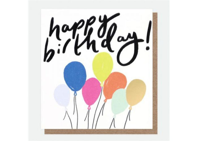 Happy Birthday Bright Balloons Card - Caroline Gardner