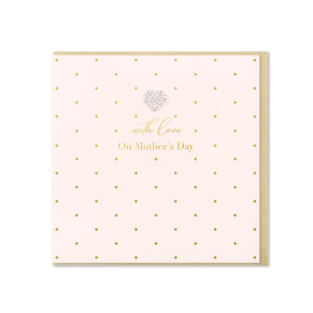 With Love On Mother's Day Card - Hearts Designs