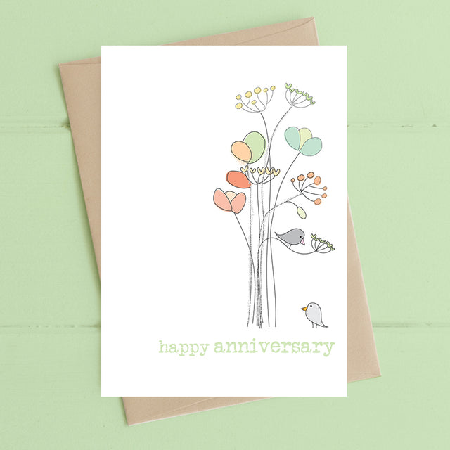 Floral Anniversary Card - Dandelion Stationery