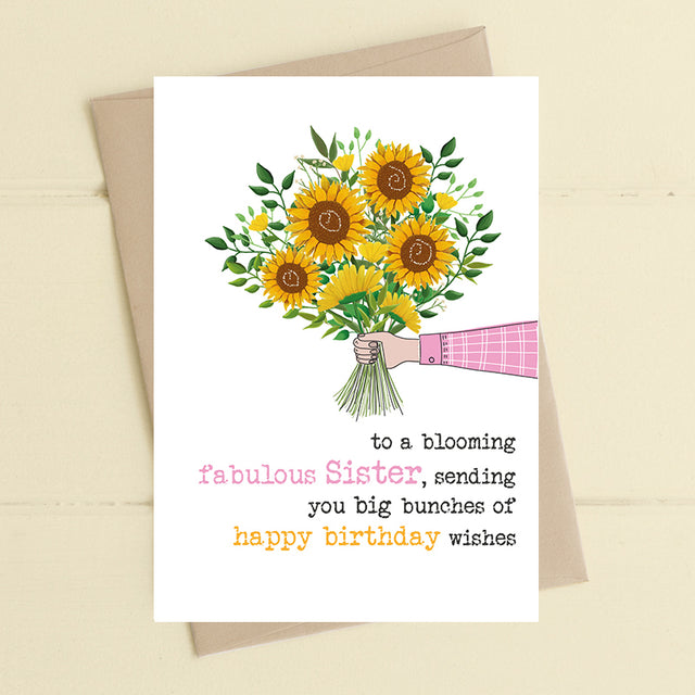 Blooming Fabulous Sister Card - Dandelion Stationery