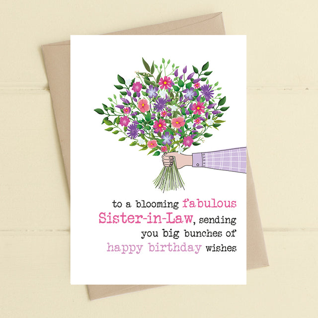 Blooming Fabulous Sister in Law Card - Dandelion Stationery
